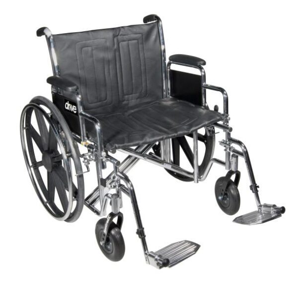 Bariatric Sentra EC Heavy Duty Wheelchair 22”x18" w/leg-rest (STD22ECDDA-ELR)