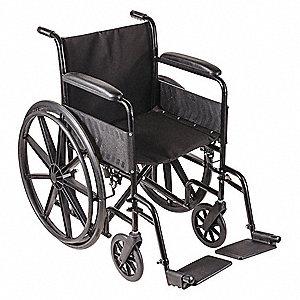 Wheelchair 16" Vinyl Desk Length Arms W/ Swing Away Leg Rest