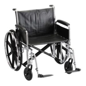 Wheelchair 18" Vinyl Full Length Permanent Arms W/ Swing Away Leg Rests