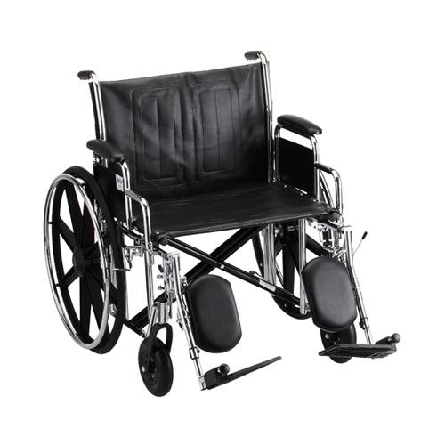 Wheelchair 18" Vinyl Desk Length Arms W/ Swing Away Leg Rest